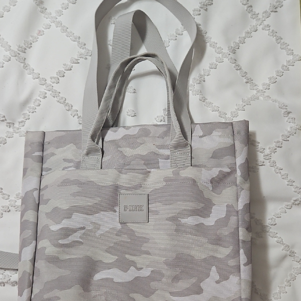 Gray Camouflage Tote Bag